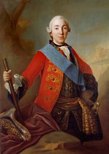 Pietari III Fedorovitšin (1728-1762) muotokuva Venäjän tsaarin maalaus 1700-luvun venäläisestä koulusta. 1758 Pietari. Eremitaaši museo tekijältä School Russian