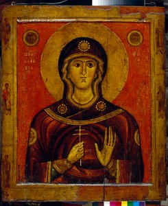 Saint Juliana of Nicomedia (4. vuosisadan alku) (Saint Juliana) - Novgorodin perinteen ikoni (Venäjä), tempera puulla, 1200-luvun alku - Valtion Tretjakovin galleria, Moskova tekijältä School Russian
