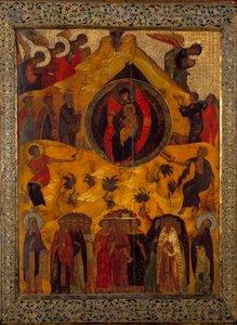 Neitsyt-Venäjän ikonikokous 1560. Venäjä, Monastere Solonsky tekijältä School Russian