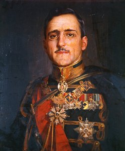 Jugoslavian kuningas Aleksanteri I (öljy kankaalle) tekijältä School Serbian