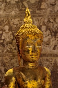 Ayutthaya-tyylinen Buddha-kuva (kullattu pronssi)