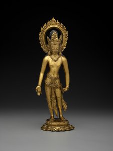 Padmapani, 8. tai – 9. vuosisata (kullattua pronssia) tekijältä School Tibetan