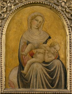 Neitsyt ja lapsi, n. 1420 (tempera paneelissa) tekijältä School Tuscan