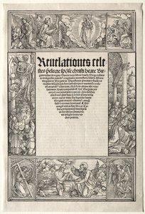 Raja - Kristuksen kasteen kanssa tekijältä School of Albrecht Dürer