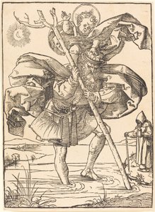 Pyhä Christopher tekijältä School of Albrecht Dürer