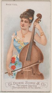 Bass Viol, Musical Instruments -sarjasta N82 Duke-tuotemerkin savukkeille, 1888, 1888. tekijältä Schumacher and Ettlinger