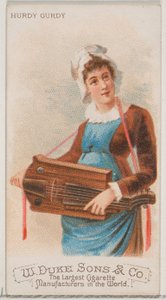 Hurdy Gurdy, Musical Instruments -sarjasta N82 Duke-tuotemerkin savukkeille, 1888, 1888. tekijältä Schumacher and Ettlinger