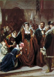 kuningatar Maria 1. Stuart (1542-1587) kävelee rakennustelineelle tekijältä Scipione Vannutelli