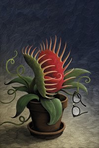 Little Shop of Horrors, 2015 (raapalevy, väritetty digitaalisesti). tekijältä Scott McKowen
