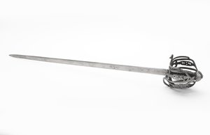 Korikärkinen leveä miekka, n. 1745 (teräs) tekijältä Scottish School