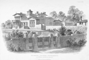 Ulkokuva Holmwoodista, Glasgow (kaiverrus) tekijältä Scottish School
