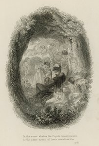 Kohtaus Windsorin metsästä, kirjoittanut Alexander Pope (kaiverrus) tekijältä Scottish School