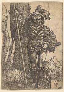 Lansquenet, 1520. tekijältä Sebald Beham