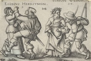 Syys- ja lokakuussa talonpoikien juhlasta eli kaksitoista kuukautta, 1546-47. tekijältä Sebald Beham