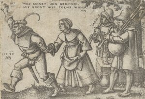 Vuoden loppu, talonpoikien juhlasta tai kaksitoista kuukautta, 1546. tekijältä Sebald Beham