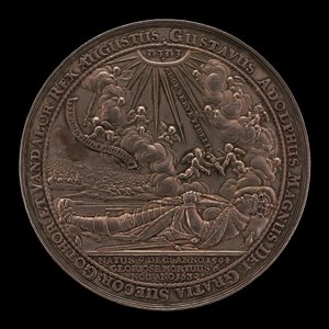 Kustaa II Adolphus kuoli 1594-1632, Ruotsin kuningas 1611 [kannepuoli], 1634. tekijältä Sebastian Dadler