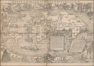 Sebastian Münsterin laatima maailmankartta vuodelta 1532 tekijältä Sebastian Munster