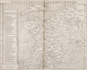 Cosmographia, yksityiskohta Galliasta tekijältä Sebastian Munster