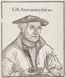 Cosmographia, nimiölehden kääntöpuoli, 1544 tekijältä Sebastian Munster