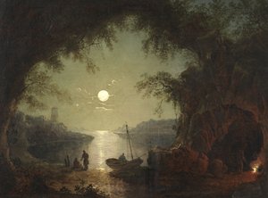 Moonlit Cove (öljy kankaalle)