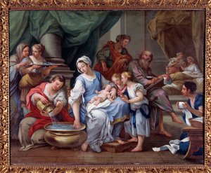 Johannes Kastajan syntymä (Johannes Kastajan syntymä) Sebastiano Concan (1680-1764) maalaus 1700-luvun Museo dell