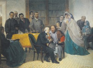 Giuseppe Garibaldi vierailee Alessandro Manzonin luona 15. maaliskuuta 1862.