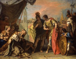 Aleksanteri ja Dareioksen perhe, n. 1708-1710 tekijältä Sebastiano Ricci
