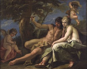 Angelica ja Medoro tekijältä Sebastiano Ricci