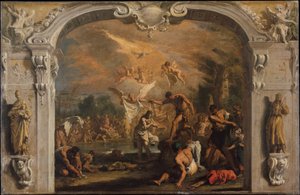 Kristuksen kaste, n. 1713–1714 (öljy kankaalle) tekijältä Sebastiano Ricci