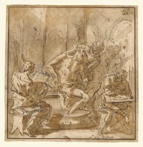Senecan kuolema (etusivu); miehen tutkimus (kääntöpuoli). tekijältä Sebastiano Ricci