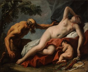 Venus ja Satyr tekijältä Sebastiano Ricci