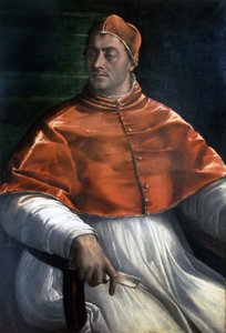 Muotokuva Klemens VII:stä (Jules de Medici) (1478 - 1534). Sebastiano del Piombon maalaus. Napoli, Capodimonten galleriat. tekijältä Sebastiano del (c.1485 1547) Piombo