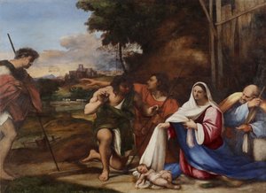 Paimenten palvonta, 1510 tekijältä Sebastiano del Piombo