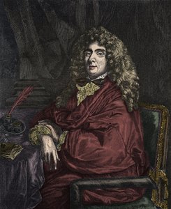 Muotokuva Jean-Baptiste Poquelinista dit Molieresta (Jean Baptiste Poquelin tekijältä Sébastien Bourdon
