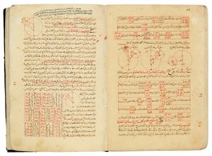 Nasir Al-Din Muhammad bin Al-Hasan Al-Tusin tutkielma tähtitieteen ja matematiikan kokoelmasta