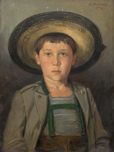Muotokuva Robert Maurerista, taiteilijan pojasta, yhdeksänvuotiaana.