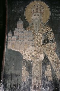 Kuningas Stephen Uros II Milutin (r.1282-1321) kirkon mallineen, 1311-21