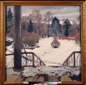 Kevät tulee - Sergei Arsenjevitš Vinogradovin (1869-1938) maalaus öljy kankaalle tekijältä Sergei Arsenevich Vinogradov