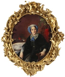 Prinsessa Isabella Adamovna Gagarinan muotokuva 1800-1886, s. kreivitär Walewska, 1850-luku tekijältä Sergei Konstantinovich Zaryanko