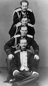 Venäjän suurruhtinaat Aleksanteri Aleksandrovitš ja Vladimir Aleksandrovitš, n. 1870-c1875