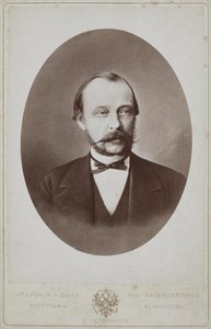 Kreivi Dmitri Andrejevitš Tolstoin muotokuva 1823-1889, 1887 tekijältä Sergei Lvovich Levitsky