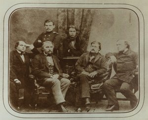 Nykyaikaiset: Ivan Gontšarov, Ivan Turgenev, Leo Tolstoi, Dmitri Grigorovich, Aleksandr Druzhinin ja tekijältä Sergei Lvovich Levitsky