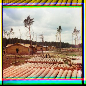 Hirsit rautateiden rakentamiseen, Shadrinsk, Siperia