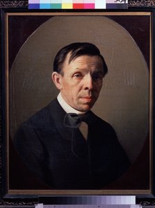 Taiteilija Sergei (Sergei, Serguei) Konstantinovich Zaryanko (Zarianko) (1818-1870) muotokuva (Taiteilija Sergei K. Zarjankon muotokuva) Aleksei Mihailovitš Kolesovin (1834-1902) maalaus, öljy kankaalle. Venäläinen taide, muotokuva 1800-luvulta. Valtio Tre