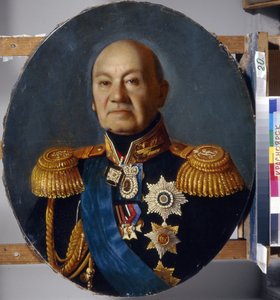 Arseni Andrejevitš Zakrevskin (Arseni Andrejevitš Zakrevski) muotokuva (1783-1865). Peinture de Sergey (Sergei, Serguei) Konstantinovich Zaryanko (Zarianko) (1818-1870), huile sur toile, apres 1848. Art russe 19e siecle, klassismi. Osavaltio v. Suriko
