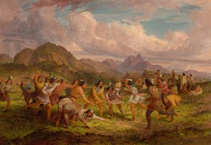 Pallopeli Sioux-intiaanien keskuudessa, 1851.