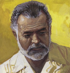 Ernest Hemingway (guassi paperille) tekijältä Severino Baraldi