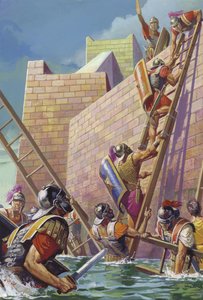 Kenraali Scipio löytää tien Espanjassa sijaitsevaan Carthage Novan näennäisesti voittamattomaan linnoitukseen. tekijältä Severino Baraldi