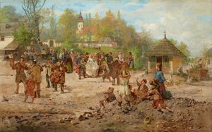 Casamento em Salwator (óleo sobre tela) finlandês tekijältä Seweryn Bieszczad