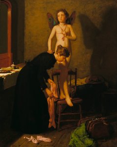 Pukeutuminen harjoitukseen, n. 1890.